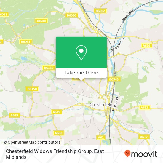 Chesterfield Widows Friendship Group map