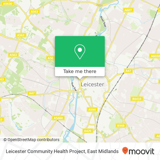 Leicester Community Health Project map