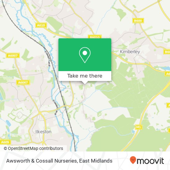 Awsworth & Cossall Nurseries map