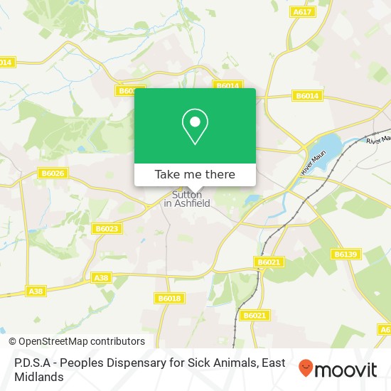 P.D.S.A - Peoples Dispensary for Sick Animals map