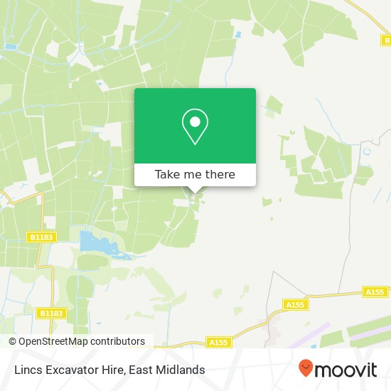 Lincs Excavator Hire map