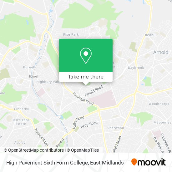 High Pavement Sixth Form College map