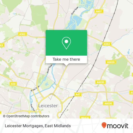 Leicester Mortgages map
