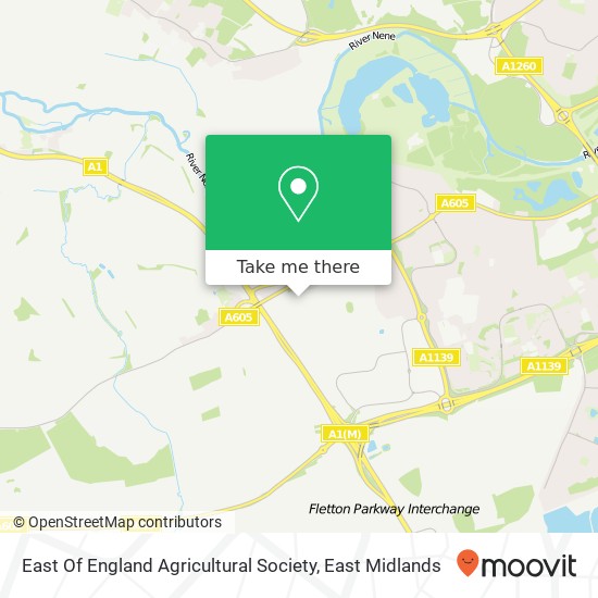 East Of England Agricultural Society map