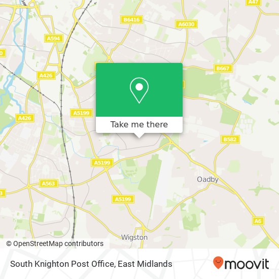 South Knighton Post Office map
