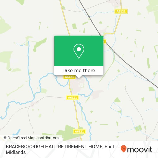 BRACEBOROUGH HALL RETIREMENT HOME map