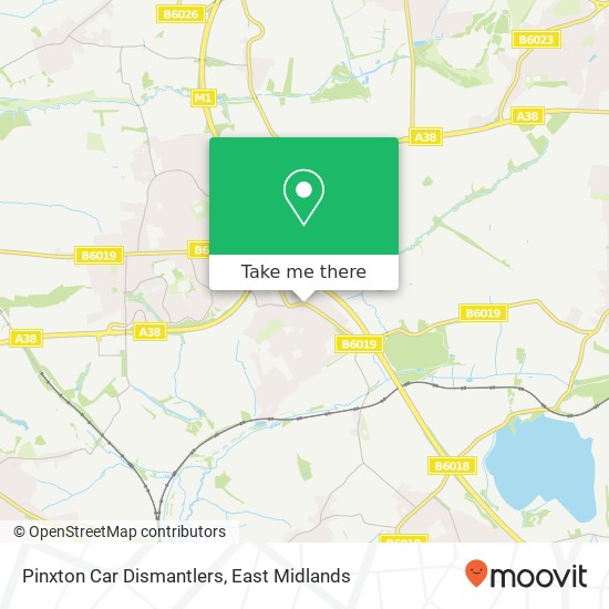 Pinxton Car Dismantlers map