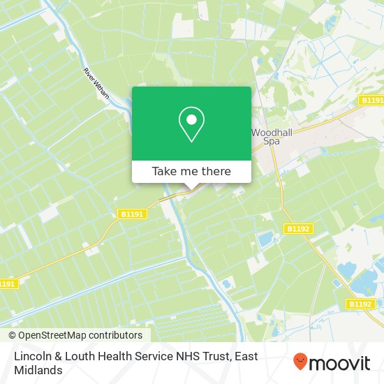 Lincoln & Louth Health Service NHS Trust map