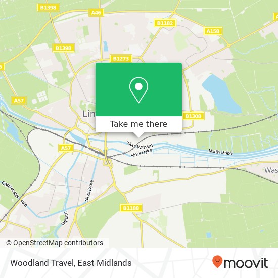 Woodland Travel map