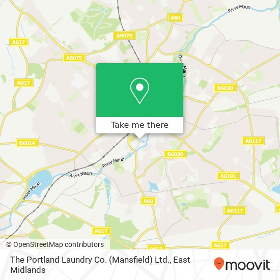 The Portland Laundry Co. (Mansfield) Ltd. map