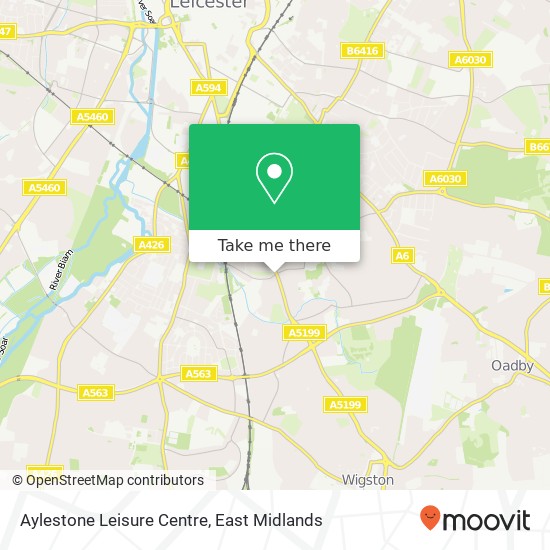 Aylestone Leisure Centre map