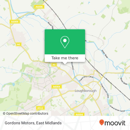Gordons Motors map