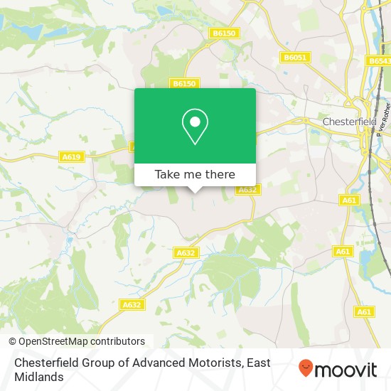 Chesterfield Group of Advanced Motorists map