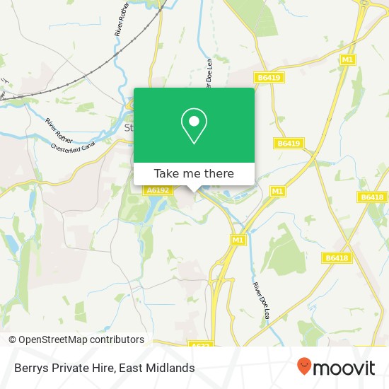 Berrys Private Hire map