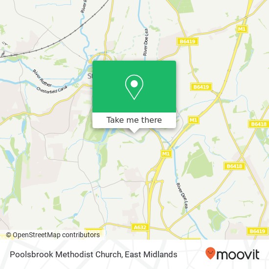 Poolsbrook Methodist Church map