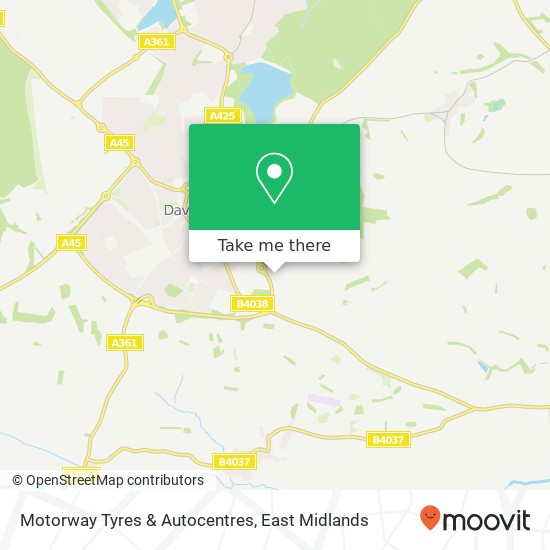 Motorway Tyres & Autocentres map