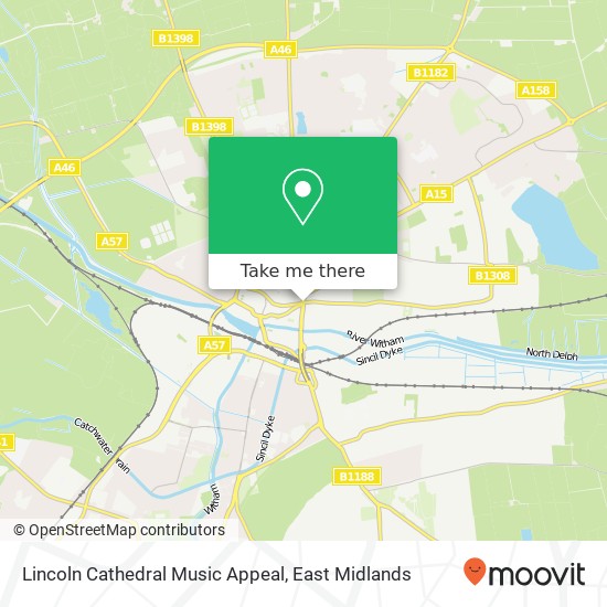 Lincoln Cathedral Music Appeal map