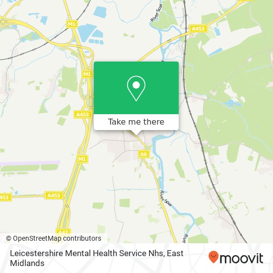Leicestershire Mental Health Service Nhs map