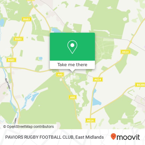 PAVIORS RUGBY FOOTBALL CLUB map