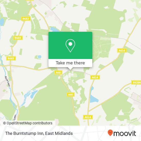 The Burntstump Inn map