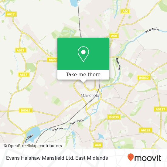Evans Halshaw Mansfield Ltd map