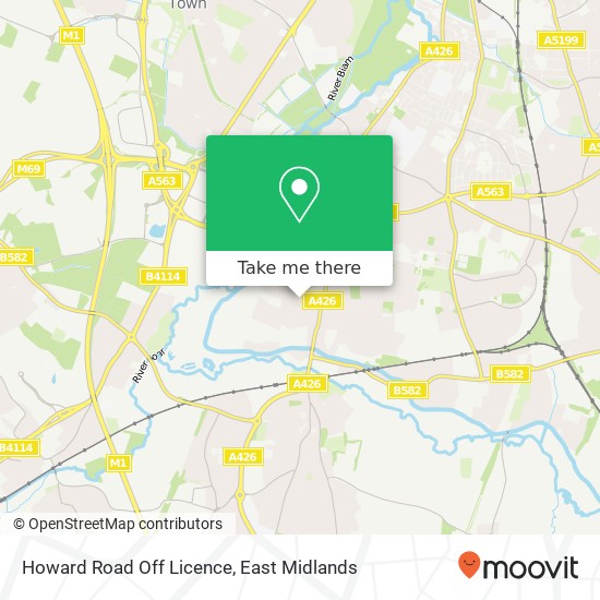 Howard Road Off Licence map