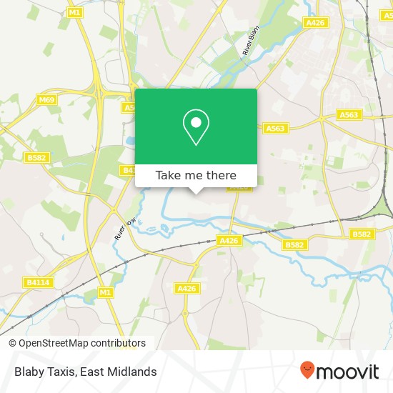 Blaby Taxis map