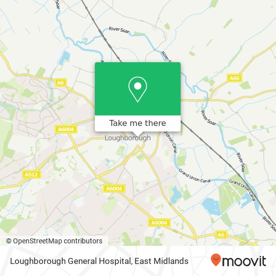 Loughborough General Hospital map