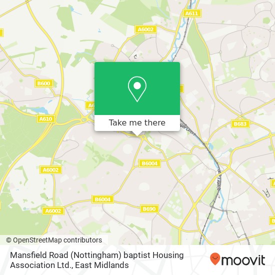 Mansfield Road (Nottingham) baptist Housing Association Ltd. map