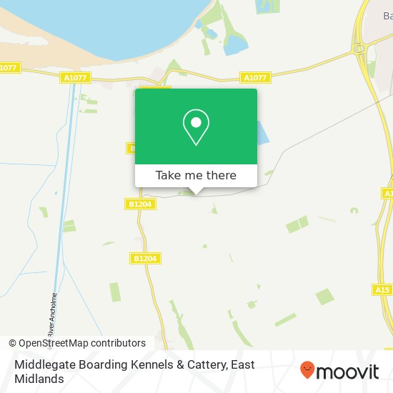 Middlegate Boarding Kennels & Cattery map