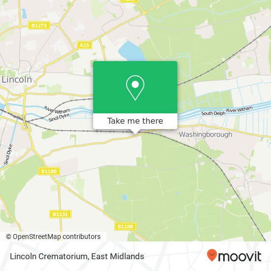 Lincoln Crematorium map
