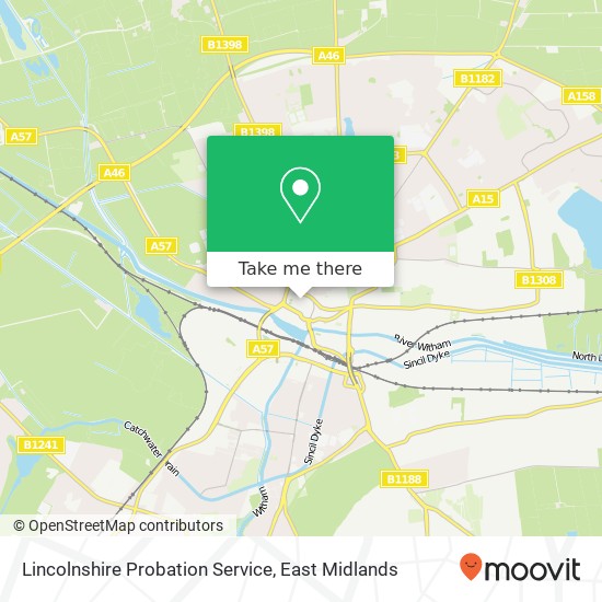Lincolnshire Probation Service map