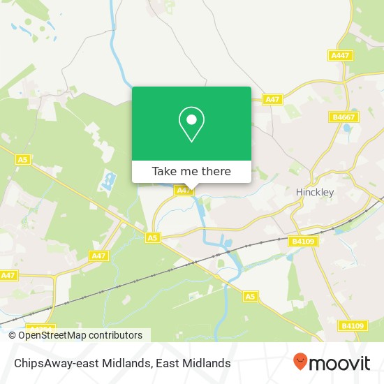 ChipsAway-east Midlands map