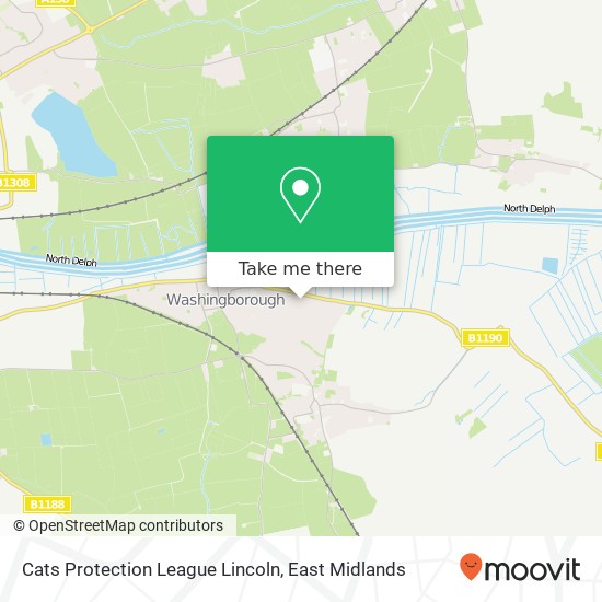 Cats Protection League Lincoln map