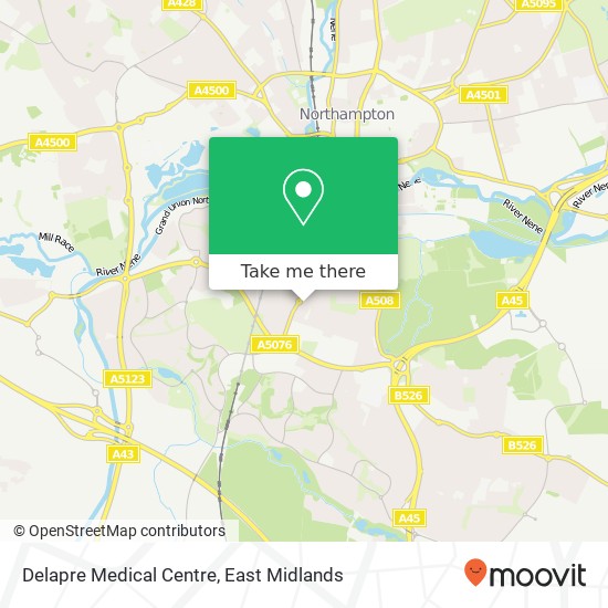 Delapre Medical Centre map