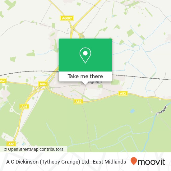 A C Dickinson (Tytheby Grange) Ltd. map