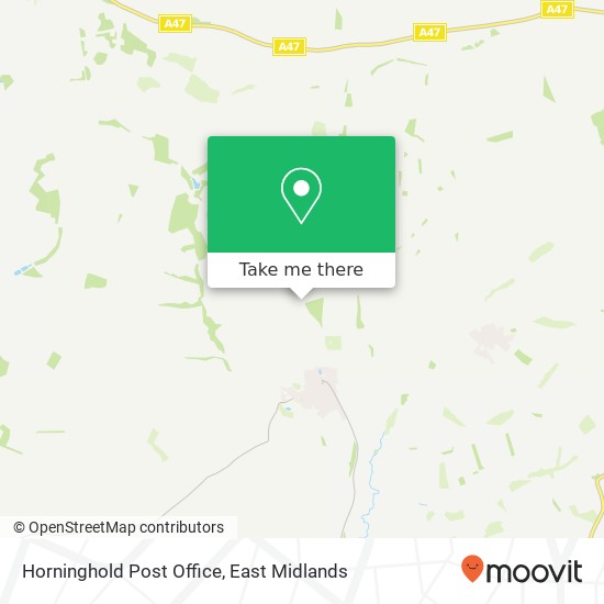 Horninghold Post Office map