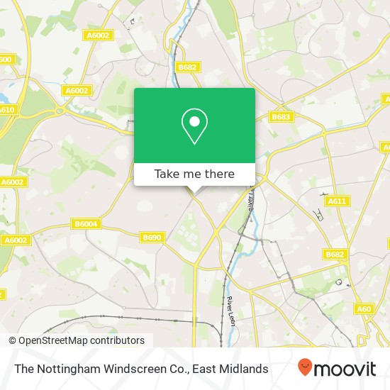 The Nottingham Windscreen Co. map