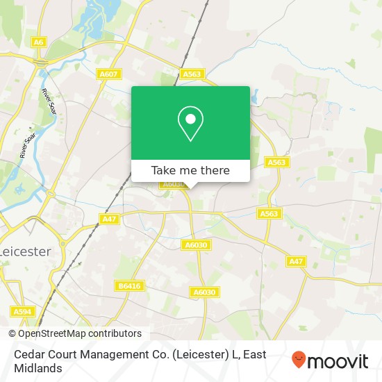 Cedar Court Management Co. (Leicester) L map