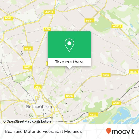 Beanland Motor Services map