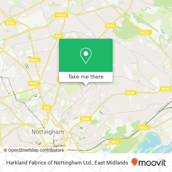 Harkland Fabrics of Nottingham Ltd. map