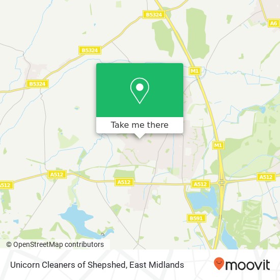 Unicorn Cleaners of Shepshed map