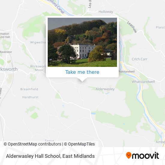 Alderwasley Hall School map