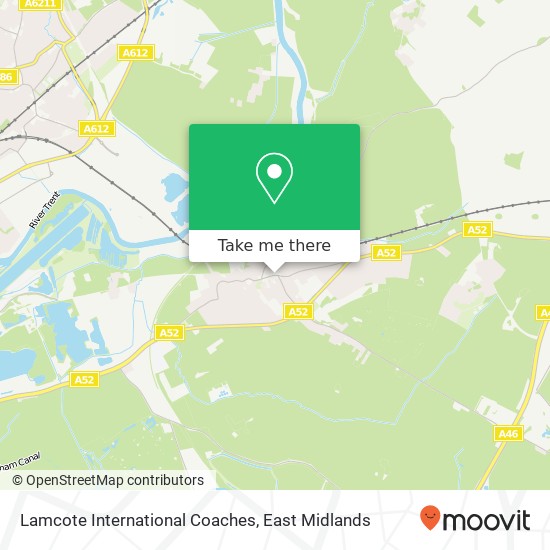 Lamcote International Coaches map