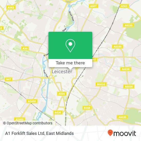 A1 Forklift Sales Ltd map