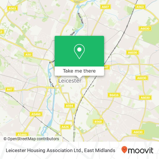Leicester Housing Association Ltd. map