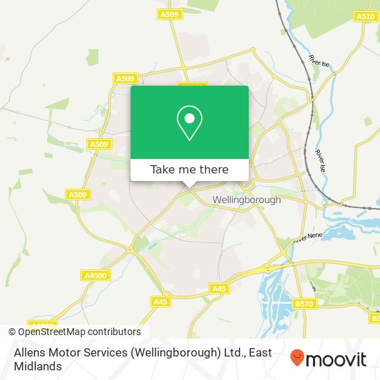 Allens Motor Services (Wellingborough) Ltd. map