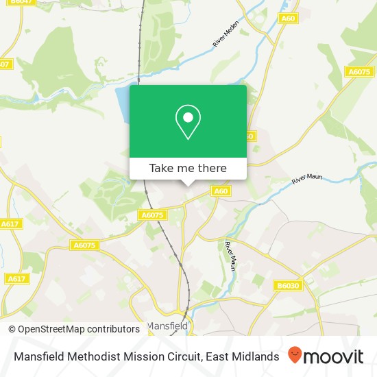 Mansfield Methodist Mission Circuit map