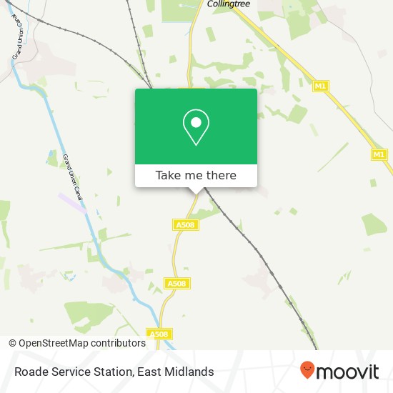 Roade Service Station map