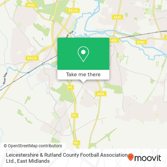 Leicestershire & Rutland County Football Association Ltd. map